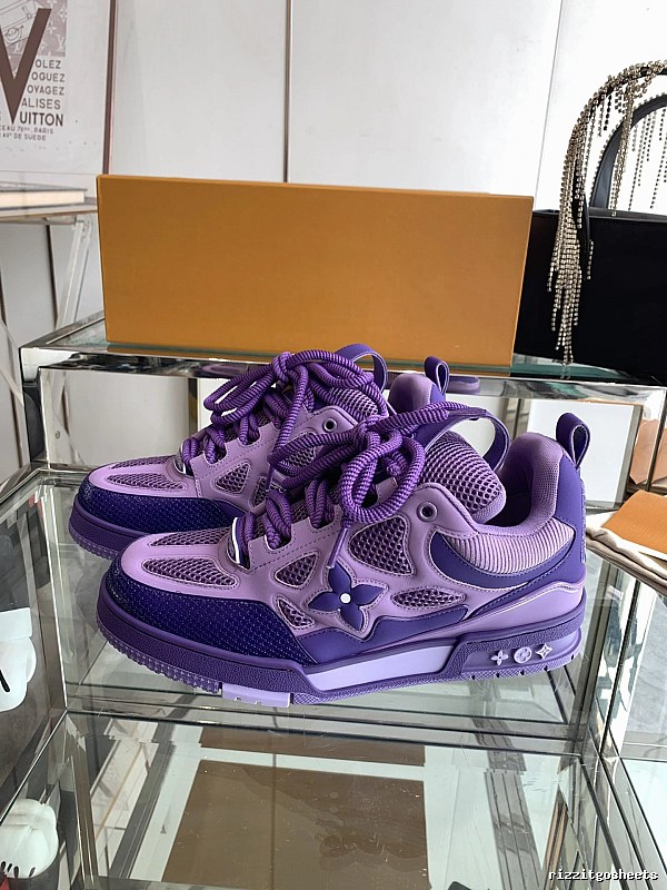 Balenciaga Purple Runner Sneaker with Purple Layered Athletic Runner for Streetwear Looks