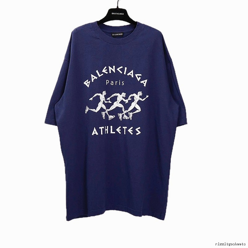 Balenciaga sporty navy blue T-shirt