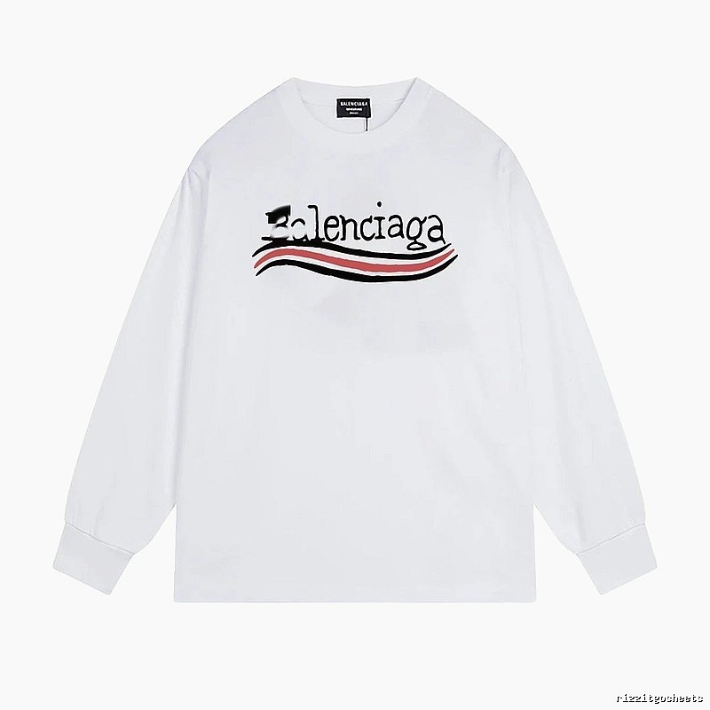 Balenciaga striped white long-sleeve