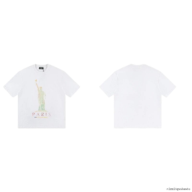 Balenciaga Trendy White T-shirt with Statue of Liberty Print