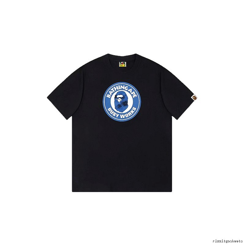 Bape Blue Label Trendy Cool Black T-shirt