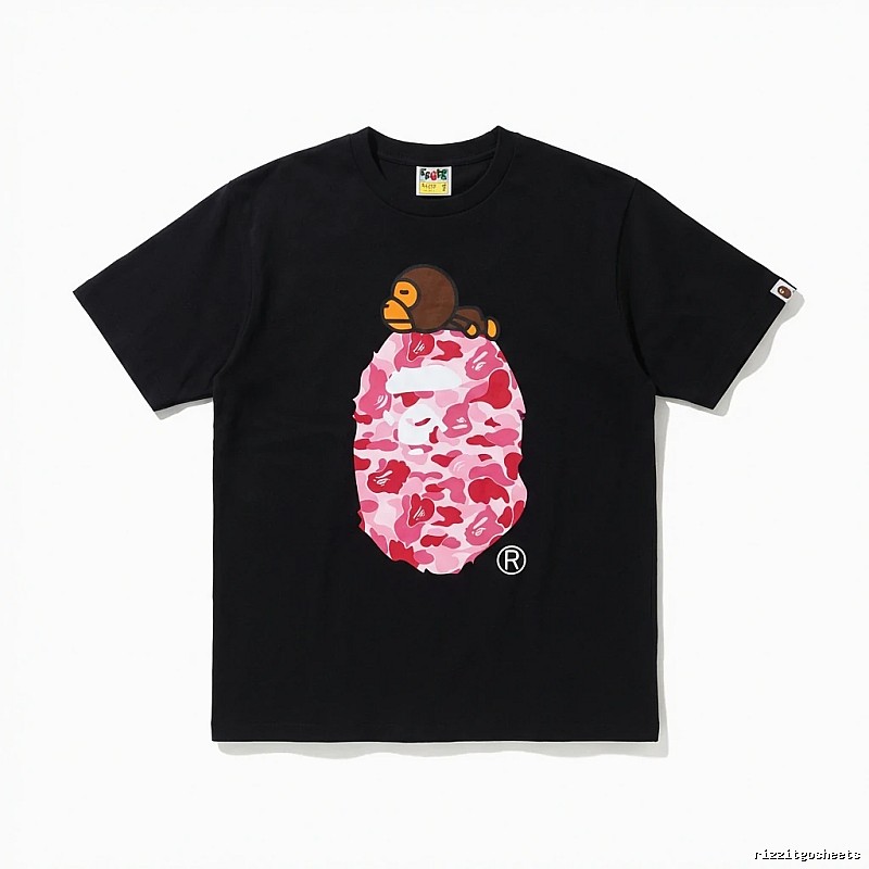 Bape camouflage style black T-shirt