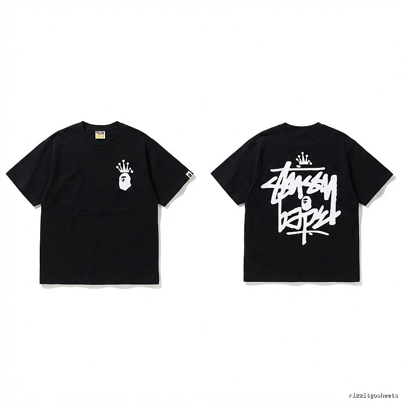 Bape Crown Graffiti Style Short-Sleeve Shirt
