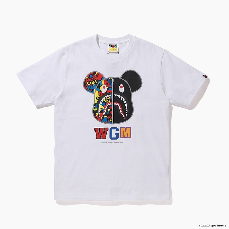 Bape Mickey Mouse Co-branded White T-shirt
