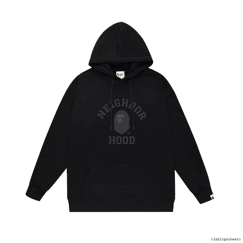 Bape Neighborhood black trendy hoodie