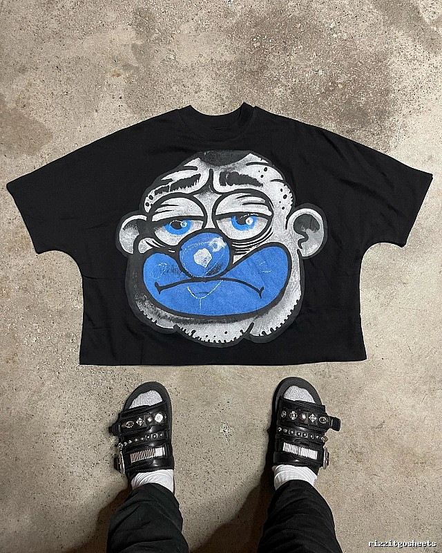 Billionaire Cartoon Trendy Brand Black T-shirt
