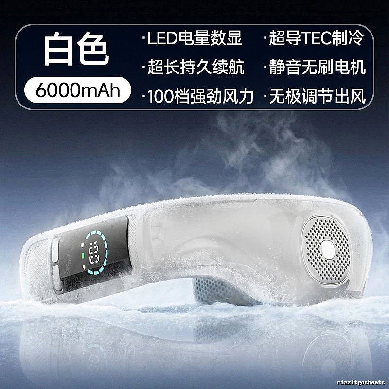 Bladeless Wearable Neck Fan For Commuter Cooling 6000mah White