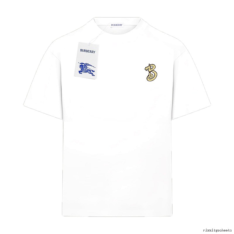 Burberry 3-letter logo simple white T-shirt