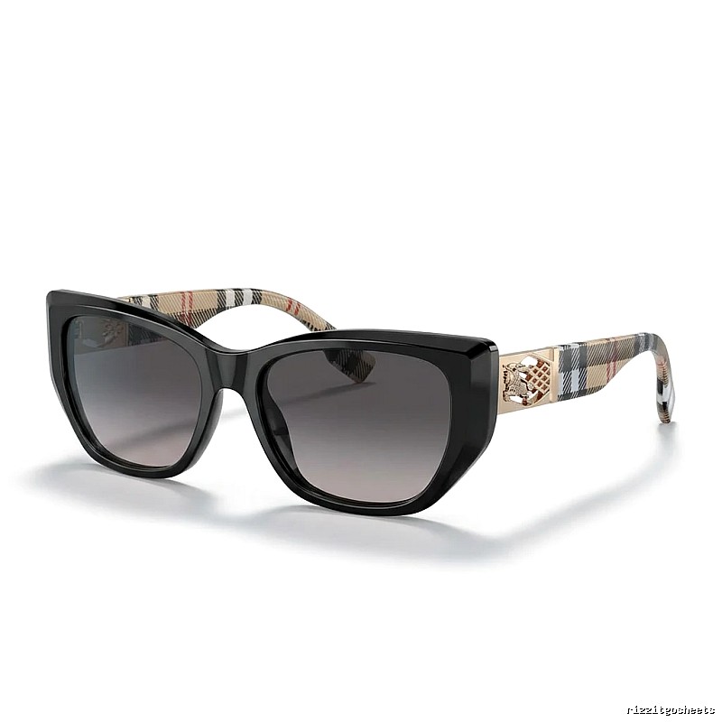 Burberry checkered fashion black sunglasses