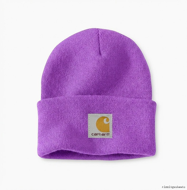 Carhartt basic purple beanie