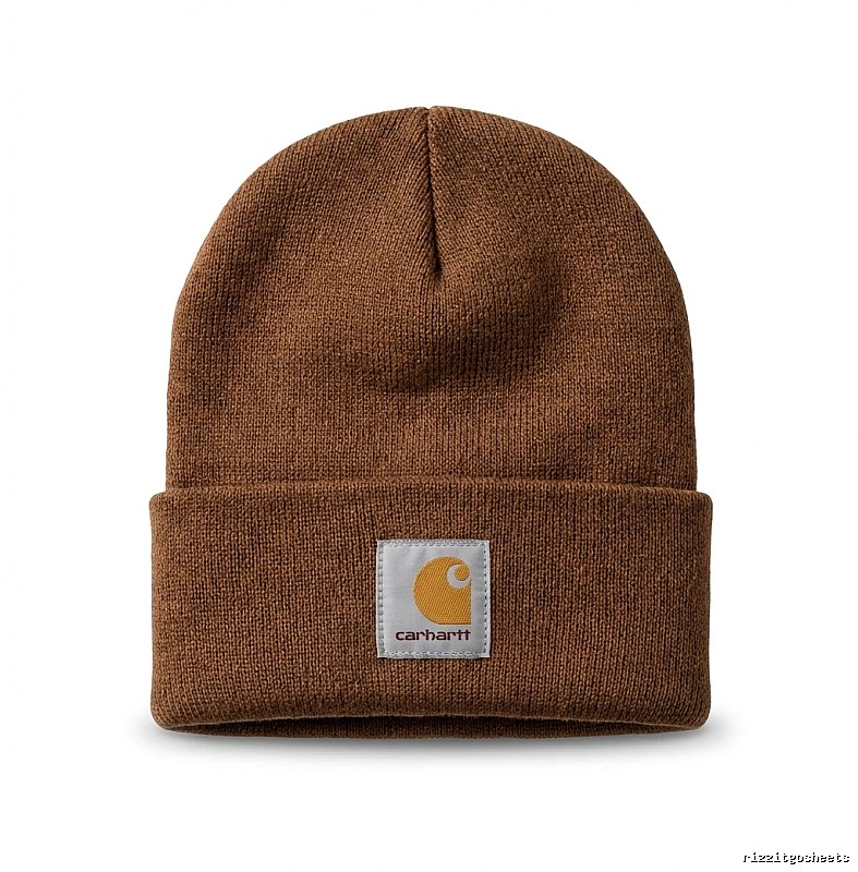 Carhartt classic brown knitted hat