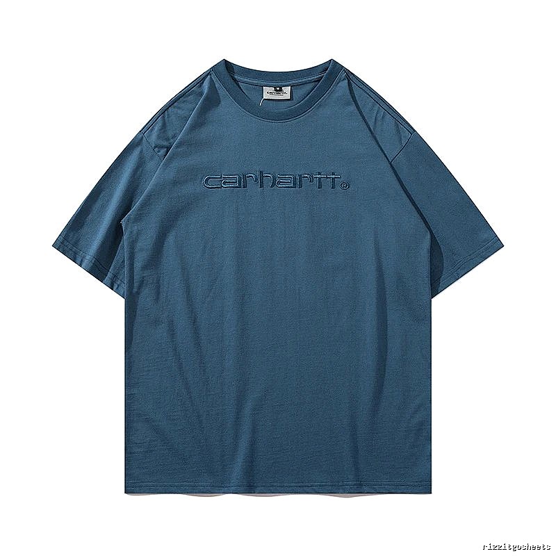 Carhartt Daily Logo T-shirt Light Blue Subtle for City Outfits