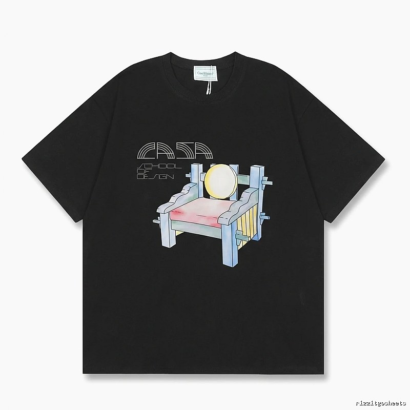 Casablanca retro style black T-shirt