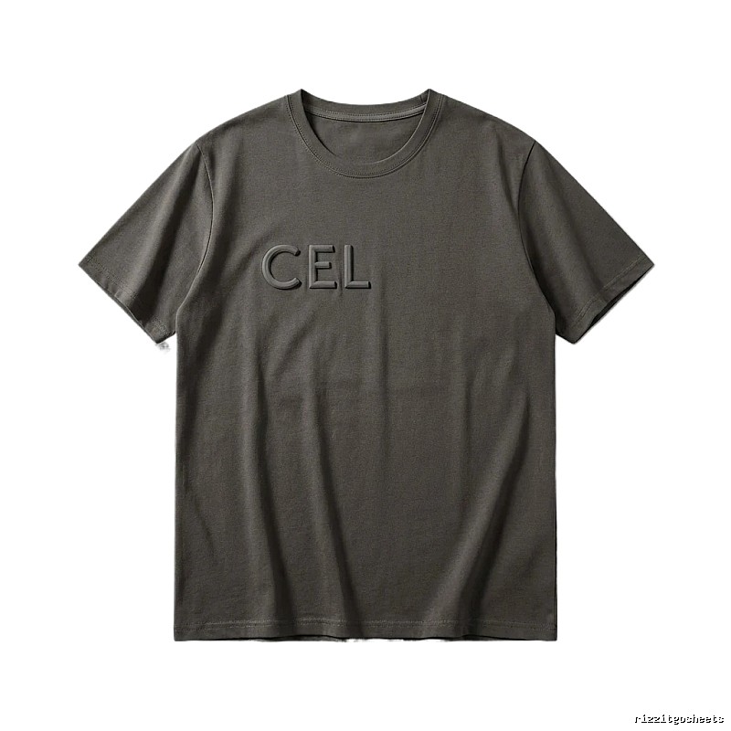CELINE minimalist style dark gray T-shirt