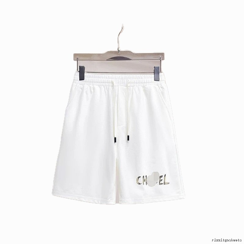 Chanel Printed Casual Style White Sports Shorts