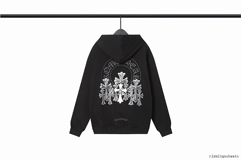 Chrome Hearts 2089-72 Black Cross Graphic Hoodie Easy Pairing