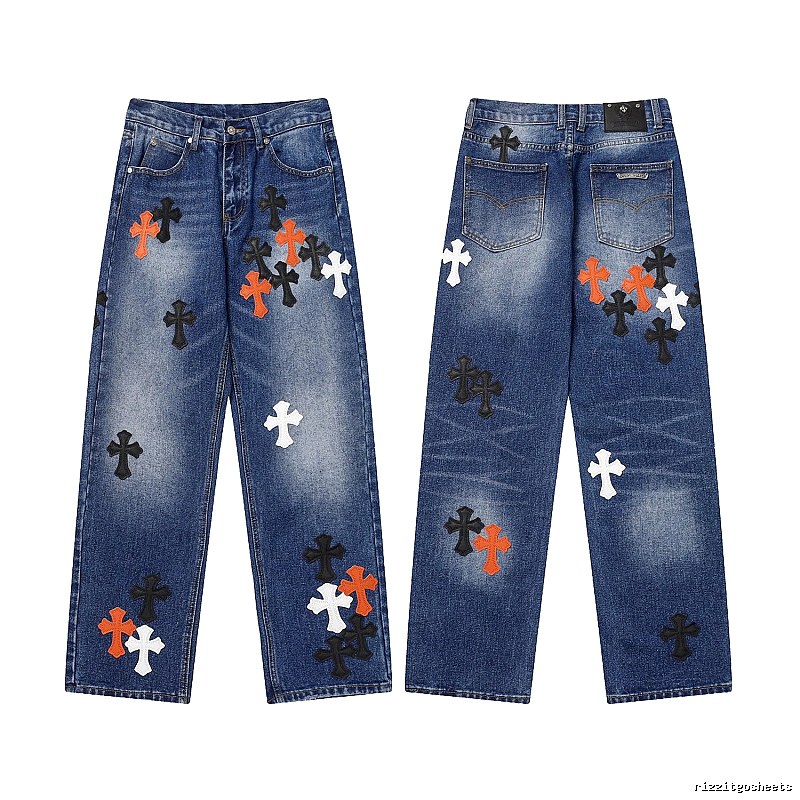 Chrome Hearts Casual Graphic jeans Light Denim Jeans for Comfortable Styling