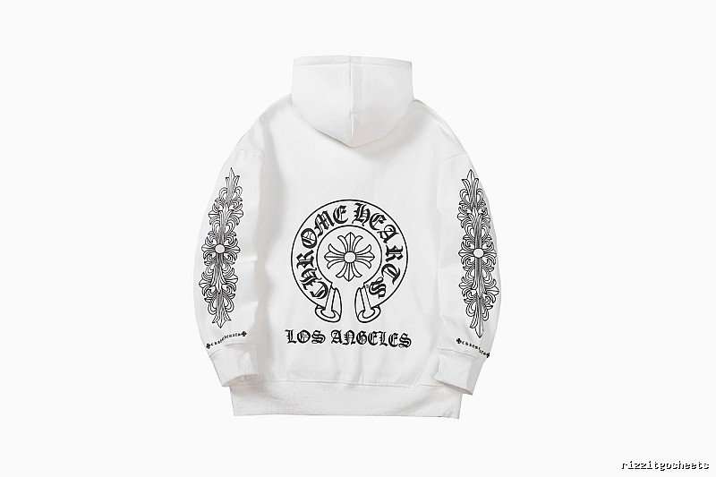 Chrome Hearts Daily Cross graphic hoodie Black Blue Cross for City Outfits