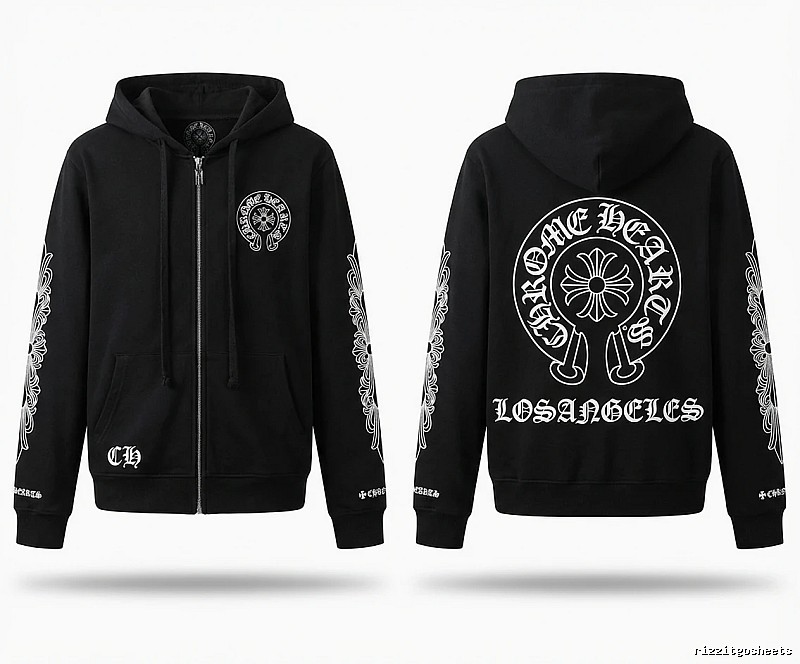Chrome Hearts dark style black cardigan
