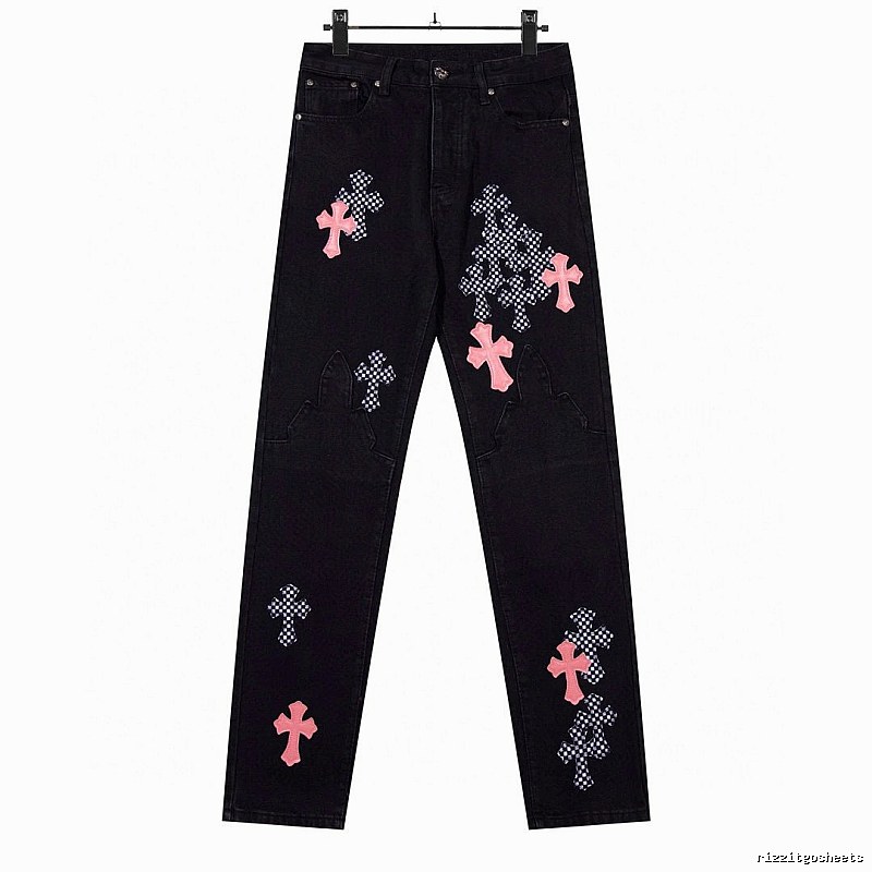 Chrome Hearts Monogram Graphic jeans Light Denim Jeans for Layered Styling