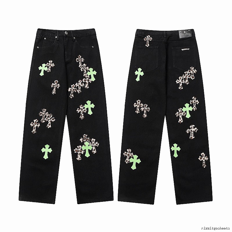 Chrome Hearts Summer Graphic jeans Light Denim Jeans with Bold Graphic