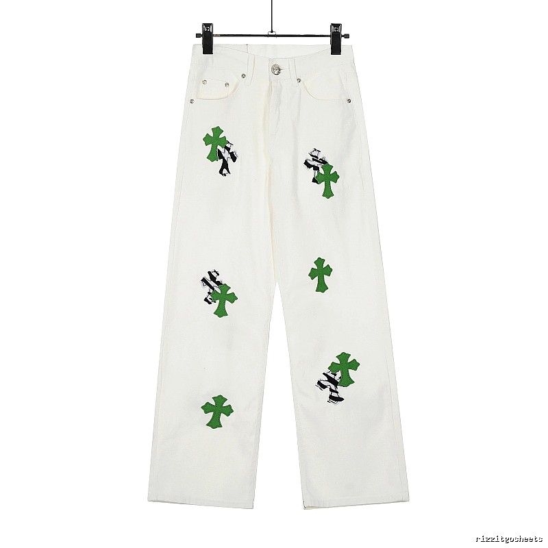 Chrome Hearts Travel Graphic jeans Light Denim Jeans with Modern Look