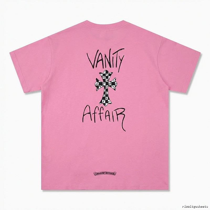 Chrome Hearts Trendy and Cool Style Pink T-shirt