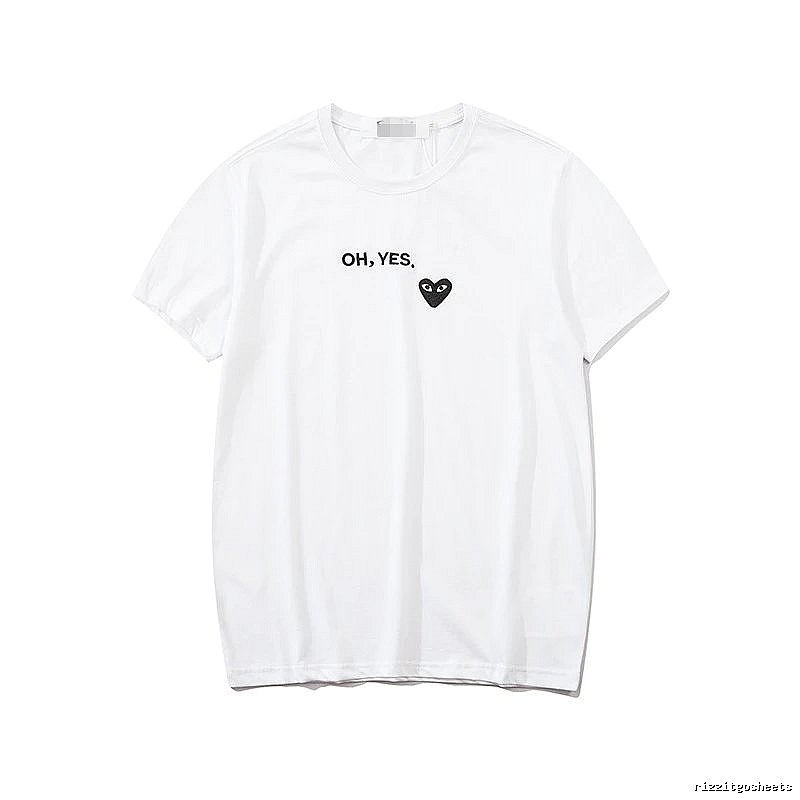 Comme des Garcons PLAY 2021-87 White Style 2187 Heart Logo T-Shirt Statement Graphic