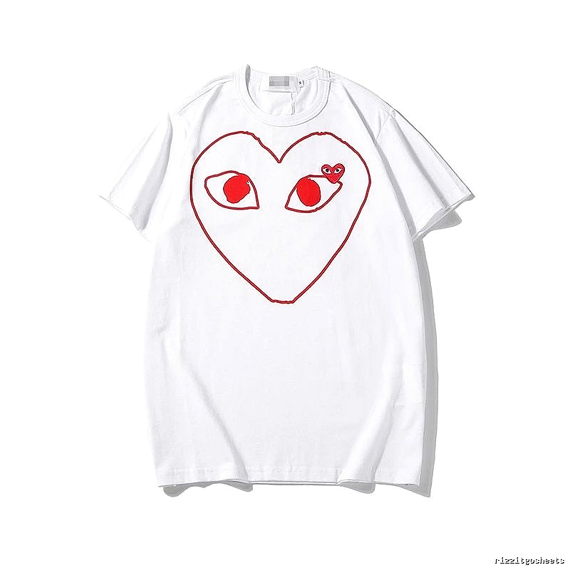 Comme des Garcons PLAY 2023-13 Red Style 2313 Heart Logo T-Shirt Minimal Look