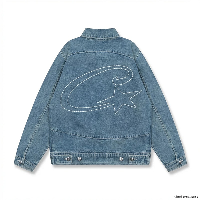 Corteiz Denim Trendy Style Coat