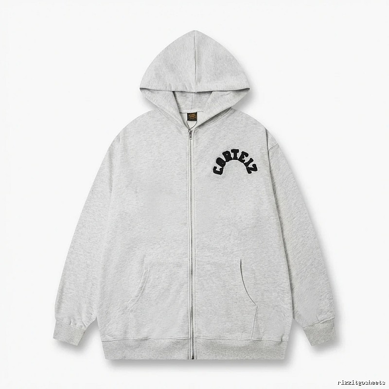 Corteiz letter - printed grey hoodie