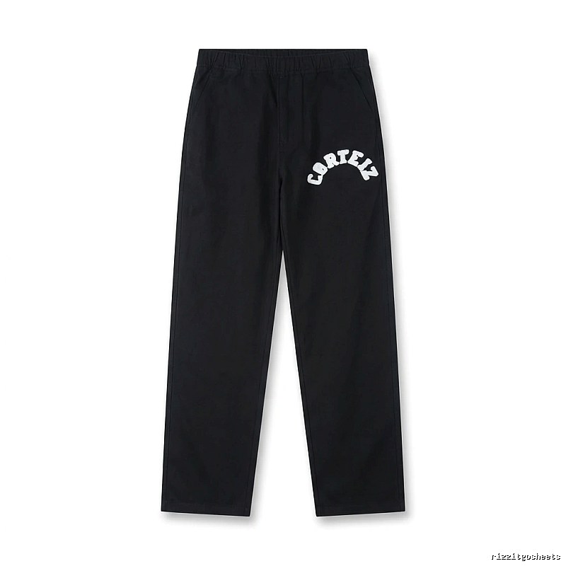 Corteiz retro-style black trousers