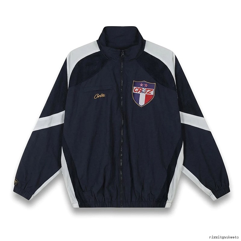 Corteiz sporty blue and white jacket