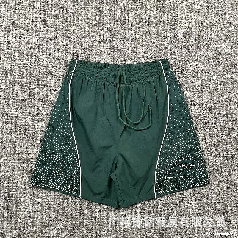 Corteiz Starry Street Style Dark Green Shorts