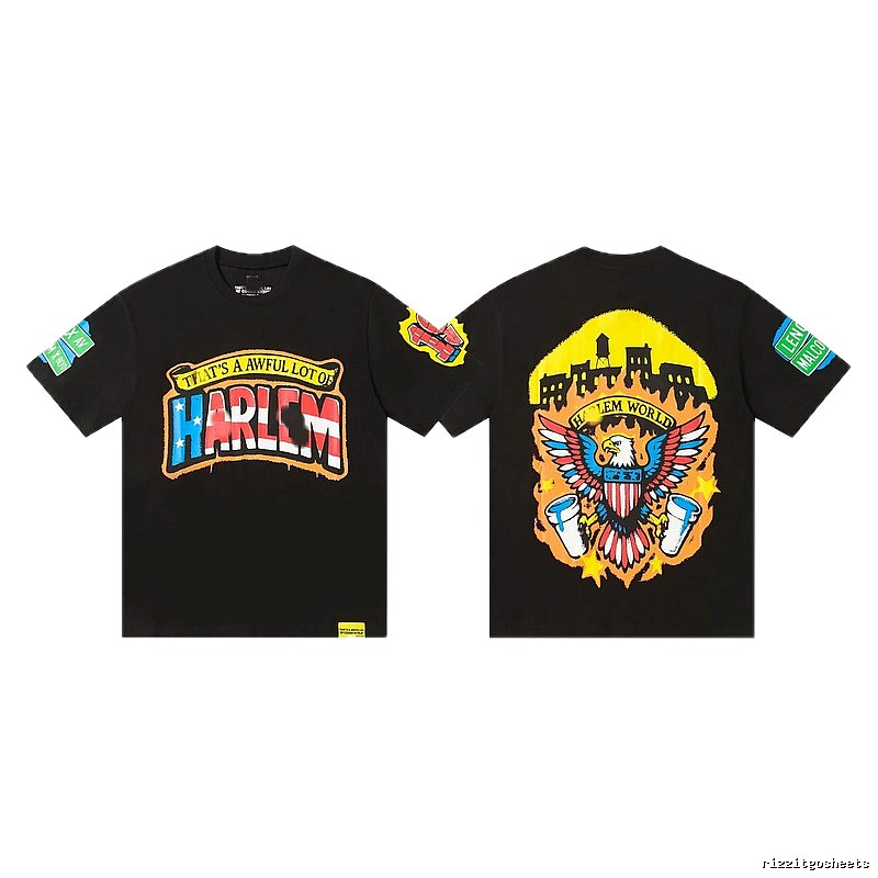 COUGH SYRUP Harlem American Street Black T-shirt