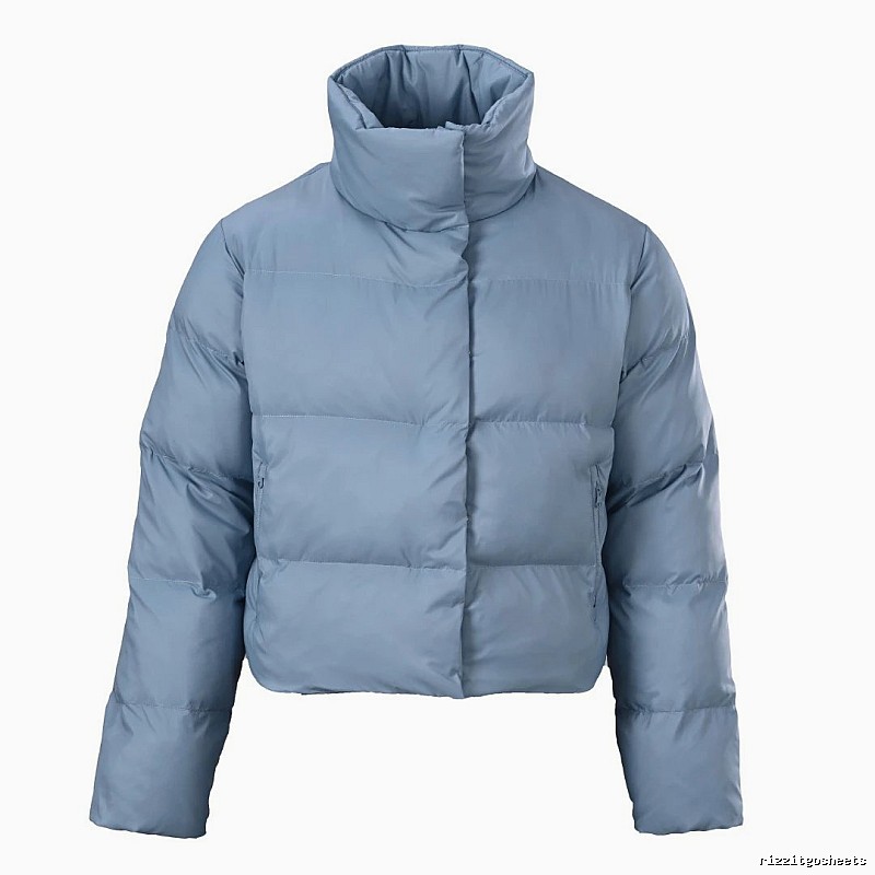 Cropped Puffer Jacket with high collar and boxy insulated silhouette - Independent Style Weekend Edit