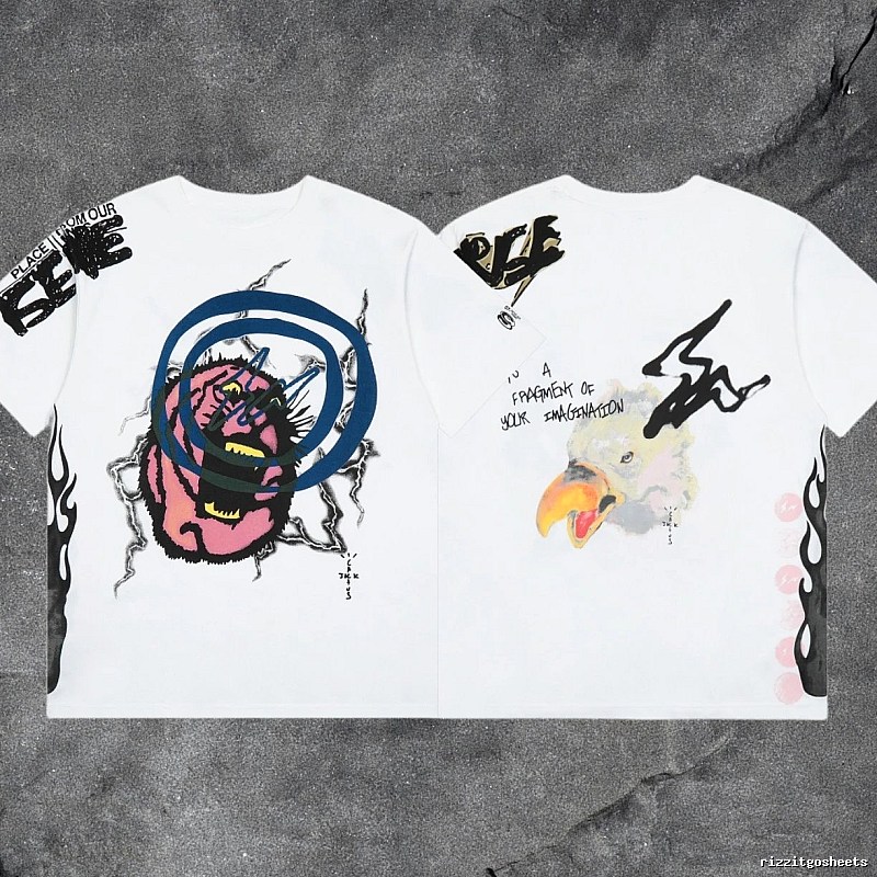 Denim Tears 2031-60 White Graphic T-Shirt Minimal Look