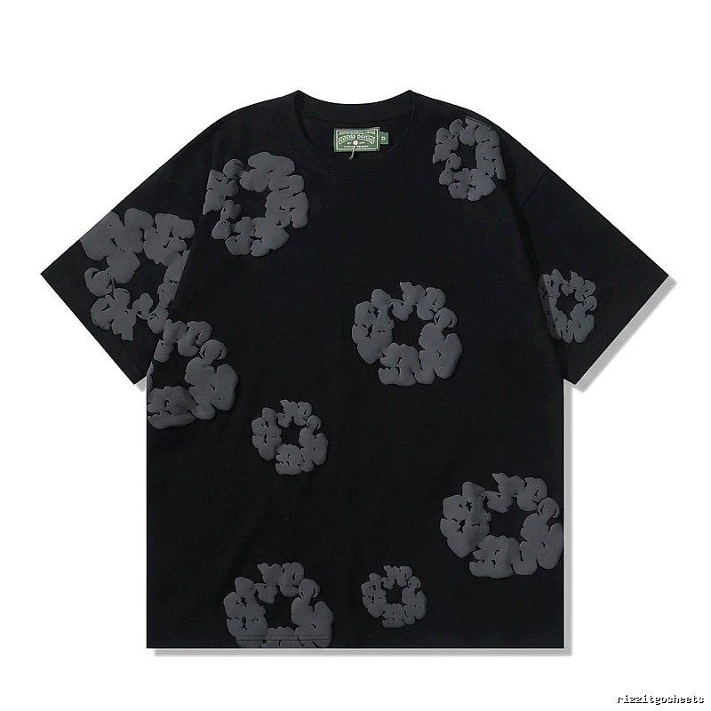 DENIM TEARS Dark Style Black Short-Sleeve