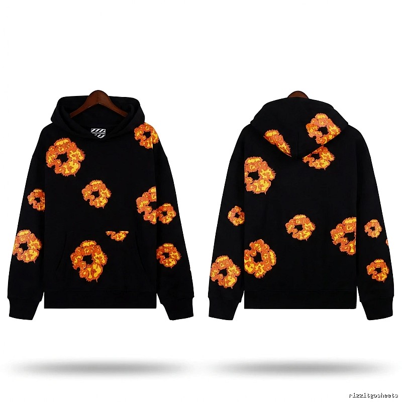 DENIM TEARS Flame Wind Black Sweatshirt