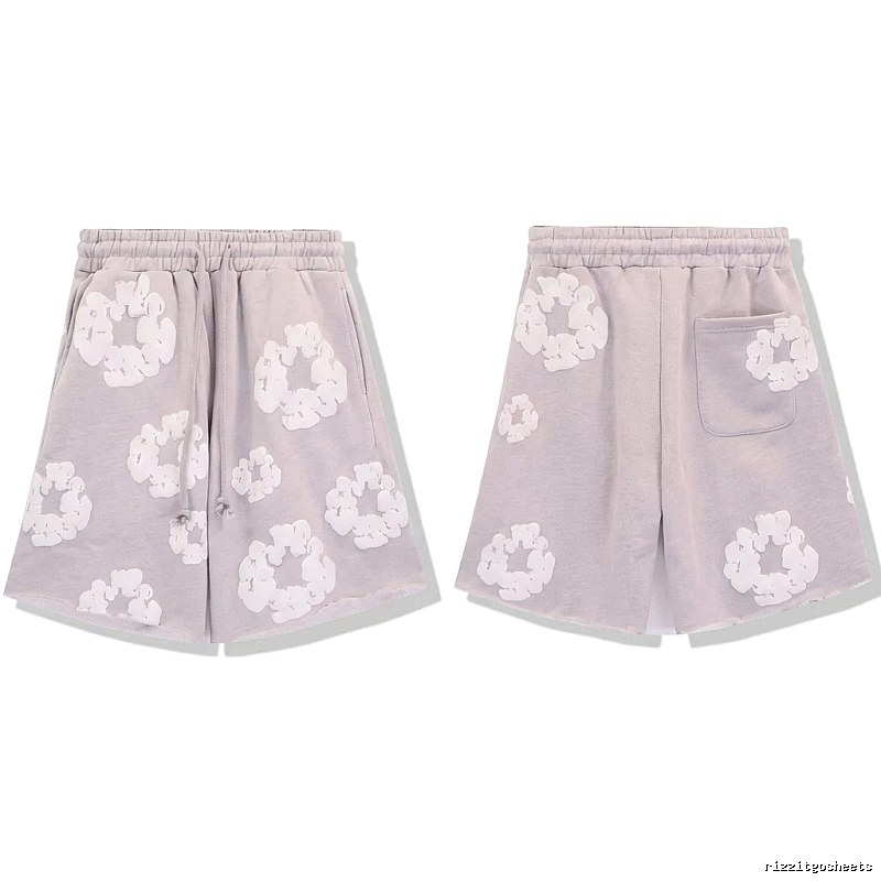 DENIM TEARS Printed Retro Style Shorts