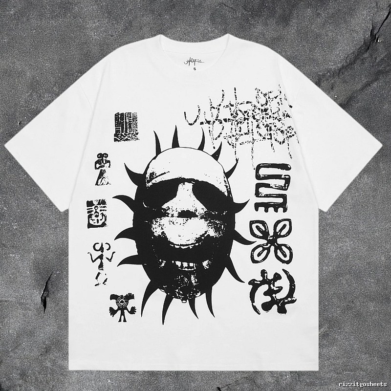 Denim Tears White Graphic T-Shirt Logo Detail