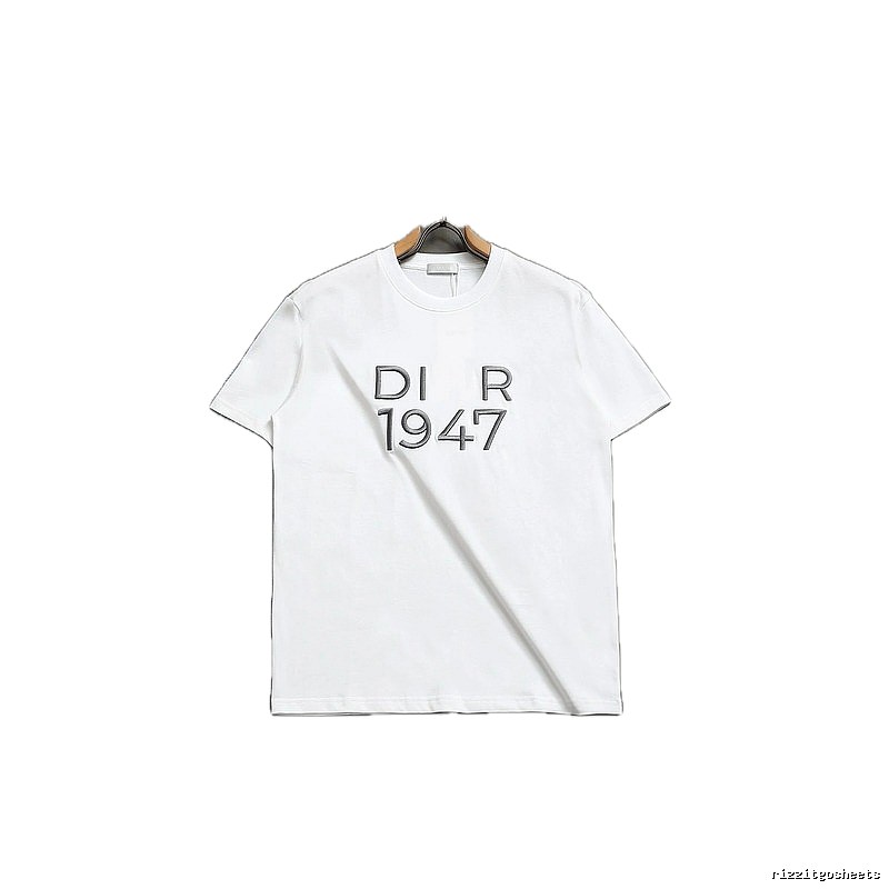 Dior 1947 Collection Minimalist Style White Short-sleeve T-shirt