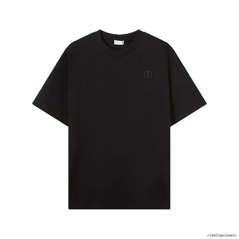 Dior Classic Collection Minimalist Style Black T-Shirt