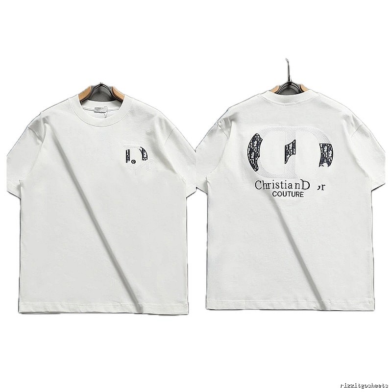Dior Couture Monogram-style White Short-sleeve T-shirt