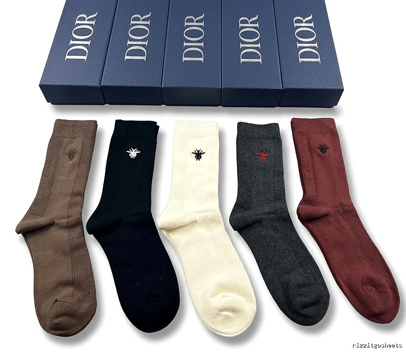Dior embroidered fashion socks