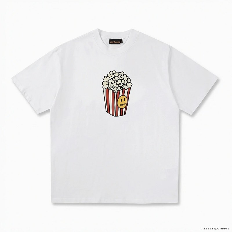 DREW Popcorn Print White T-shirt