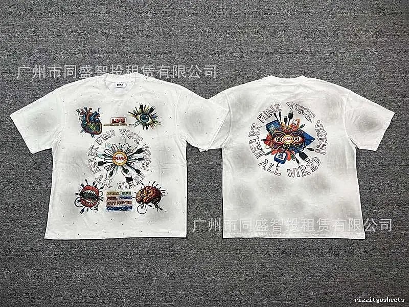 DUAA Organ Print Street Style White T-shirt