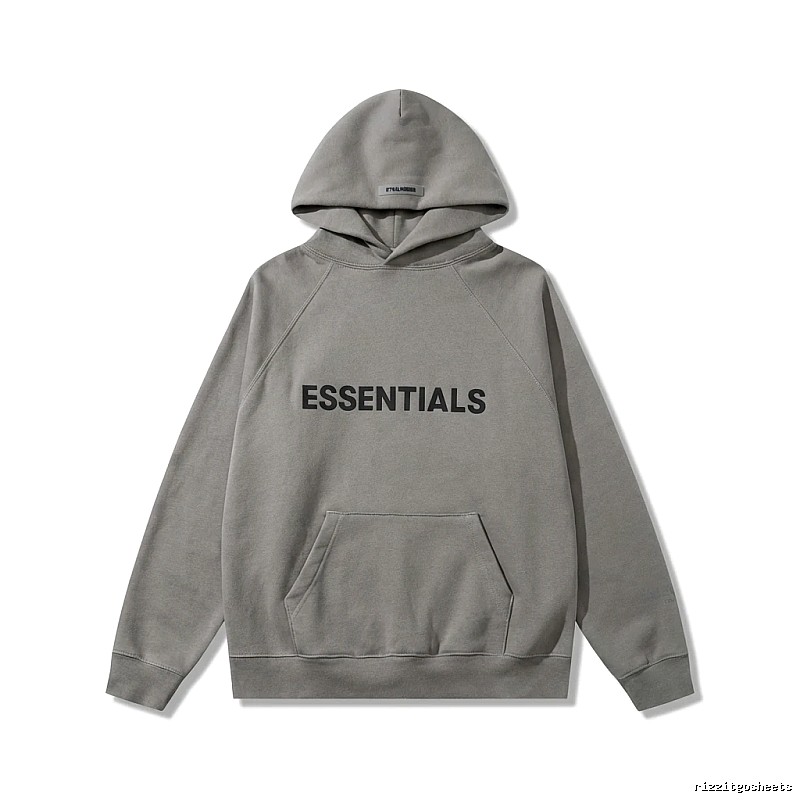 ESSENTIALS minimalist gray hoodie