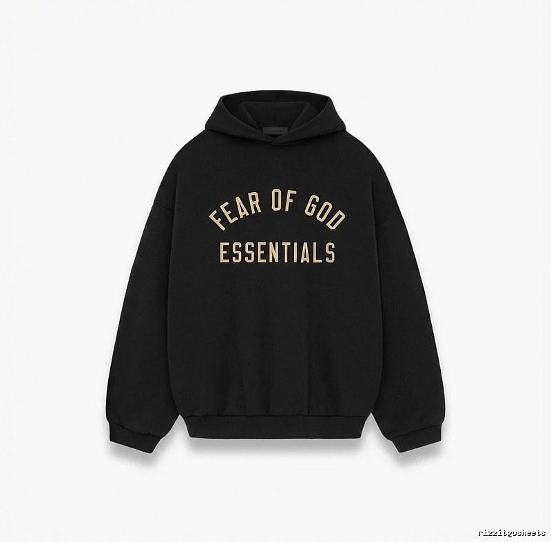 ESSENTIALS minimalist style black sweatshirt