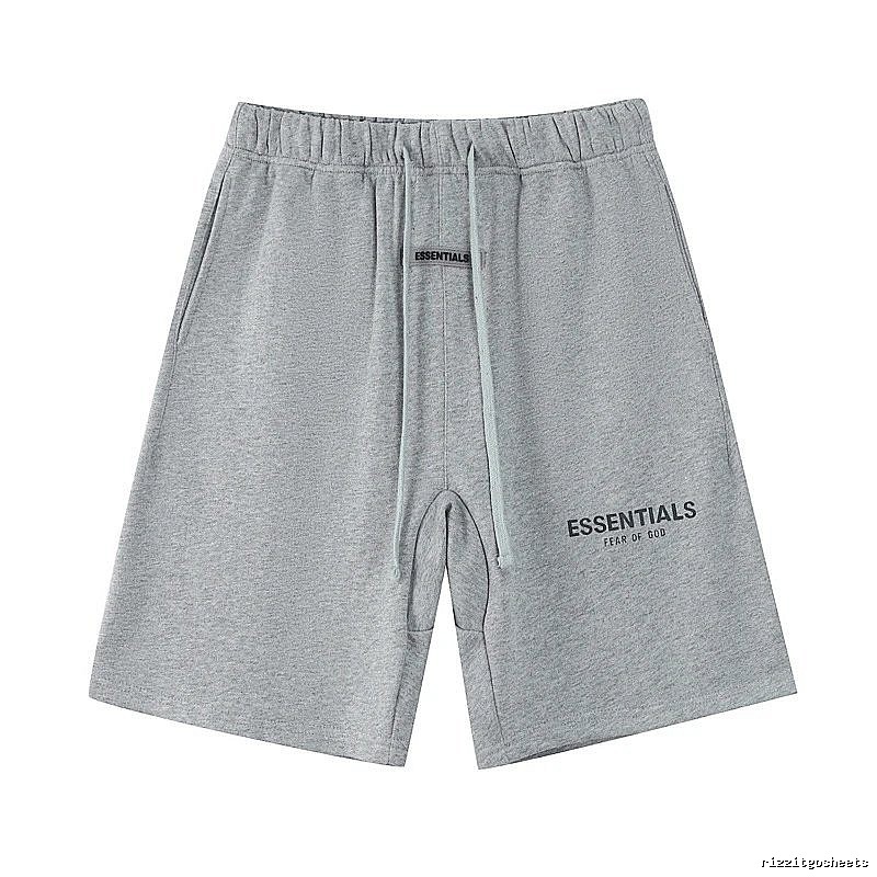 ESSENTIALS Simple Grey Sports Shorts
